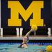 Michigan senior Katie Hazelrigg warms up before the game against Brown on Friday, April 26. Daniel Brenner I AnnArbor.com